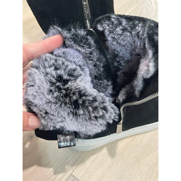 J Slides Boots Women 8.5 Black White Tristan Waterproof Platform Sneaker Bootie - Picture 5 of 8